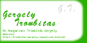 gergely trombitas business card
