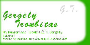 gergely trombitas business card